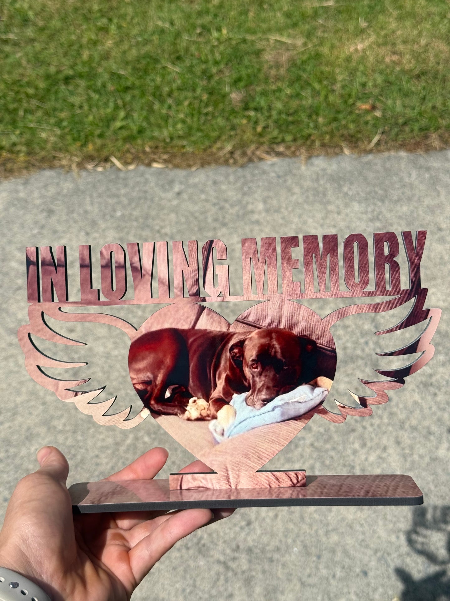 Custom "In Loving Memory" MDF Gloss Photo Frame Board