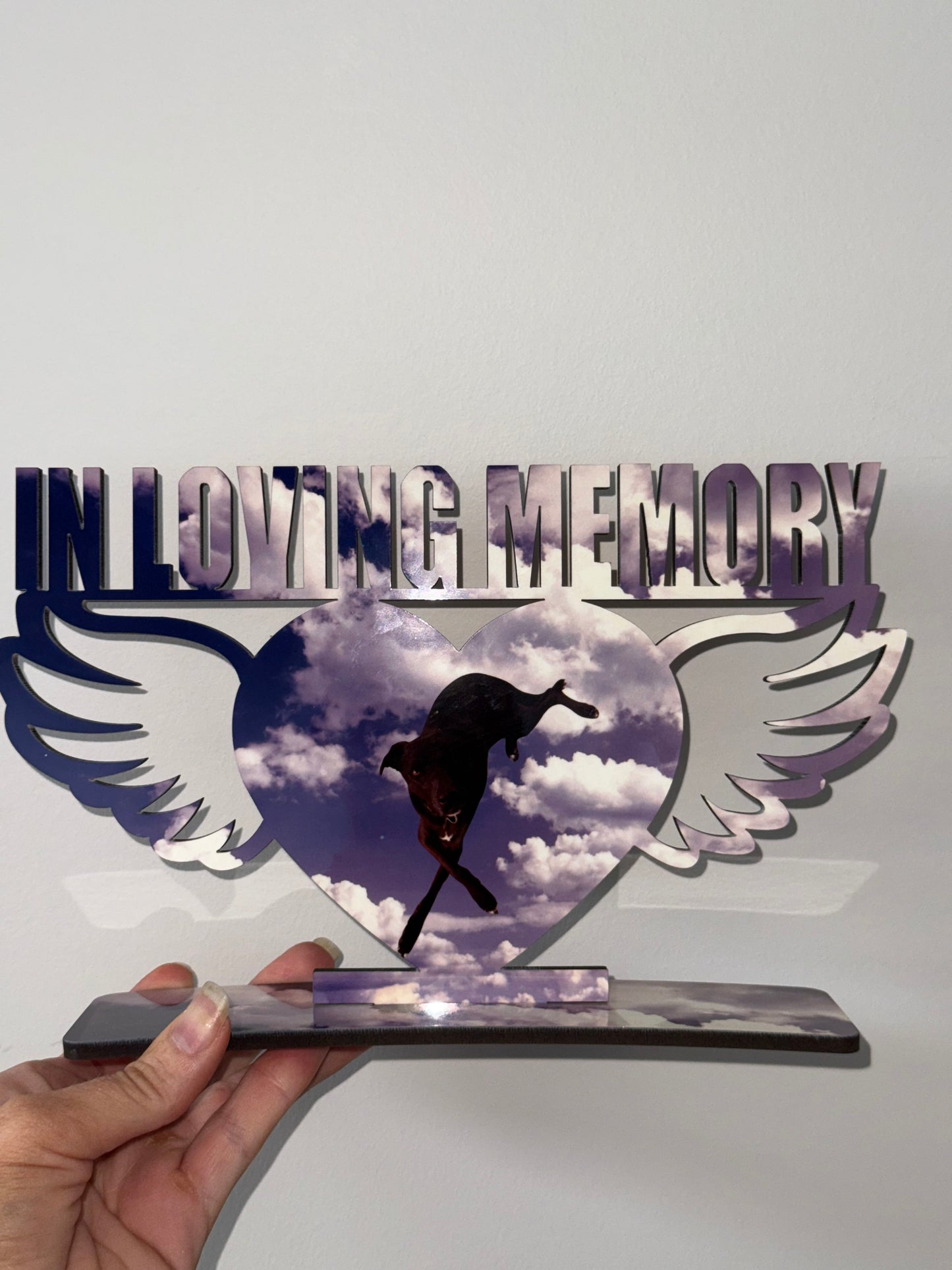 Custom "In Loving Memory" MDF Gloss Photo Frame Board