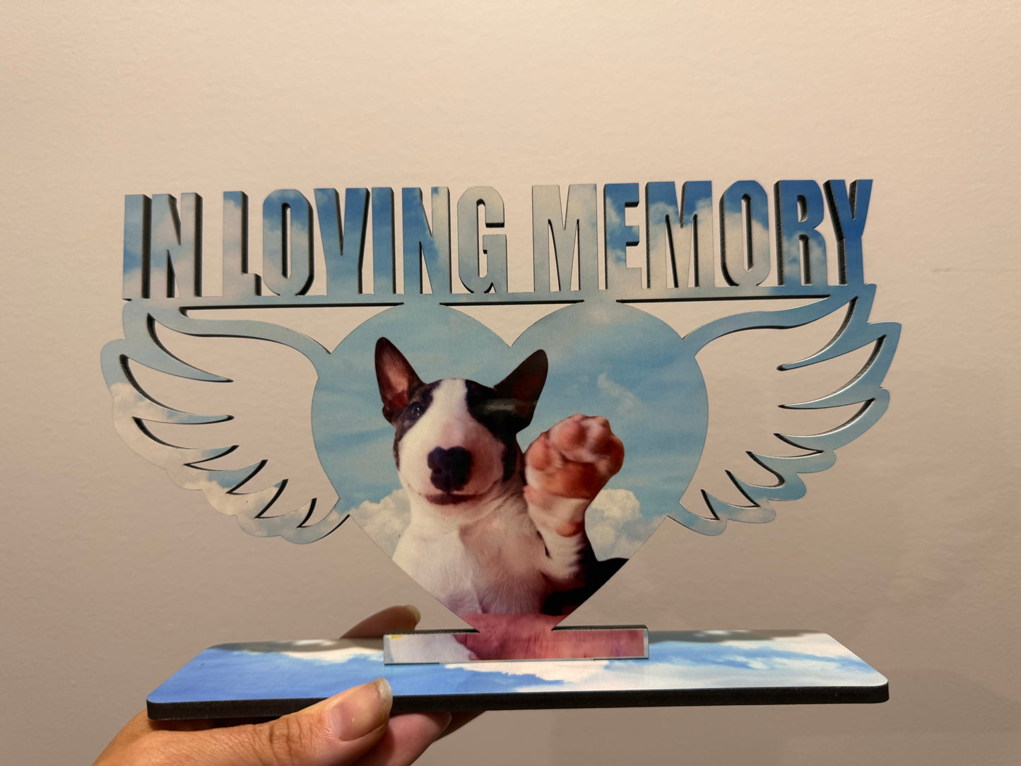 Custom "In Loving Memory" MDF Gloss Photo Frame Board