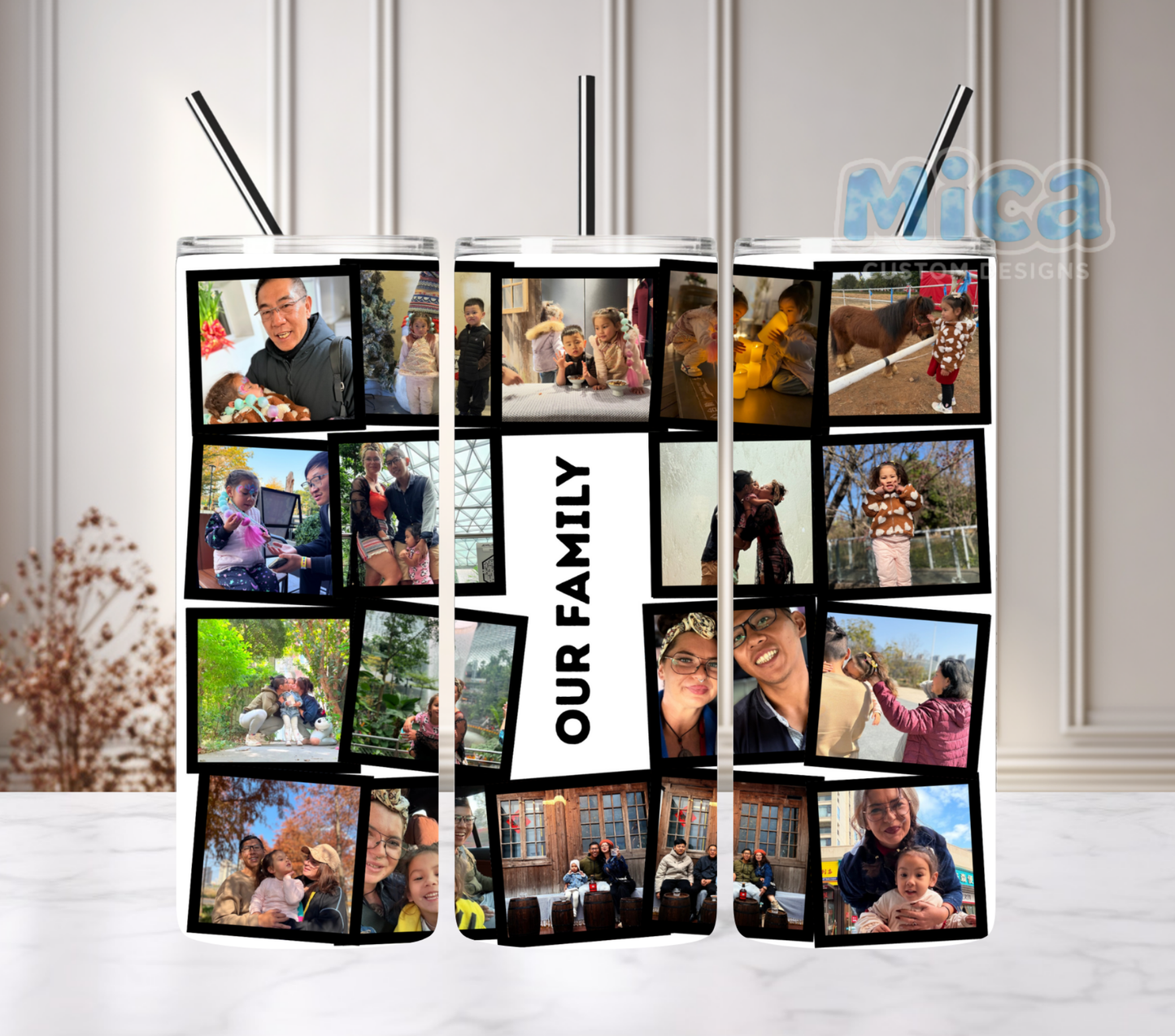 20z Custom Photo Tumbler - Choose your frame.