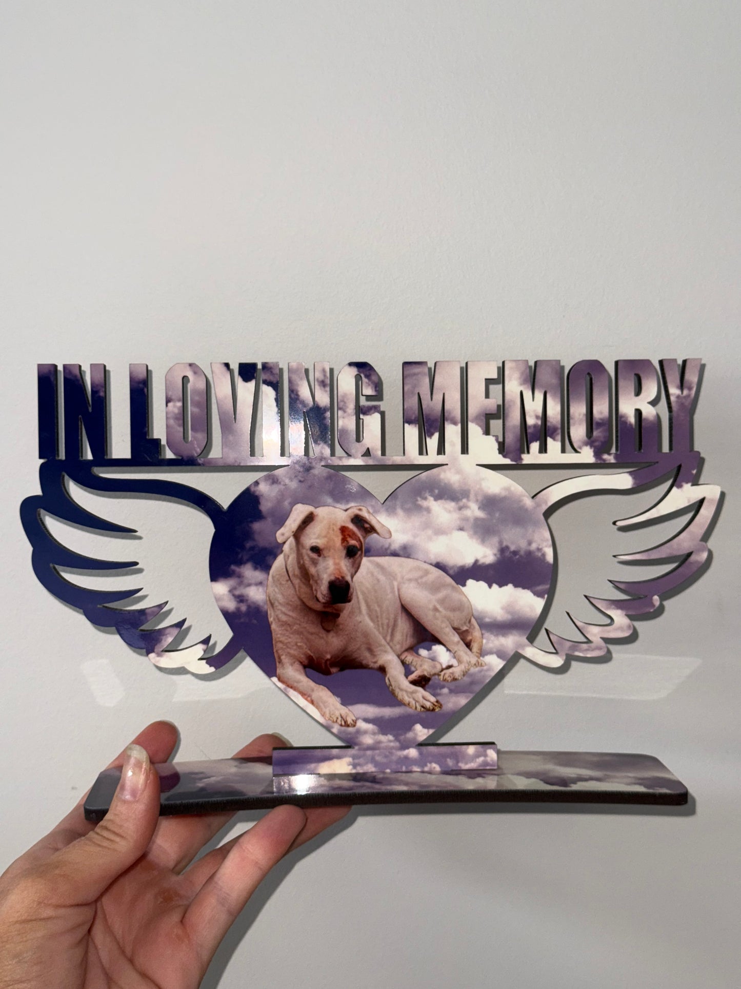 Custom "In Loving Memory" MDF Gloss Photo Frame Board