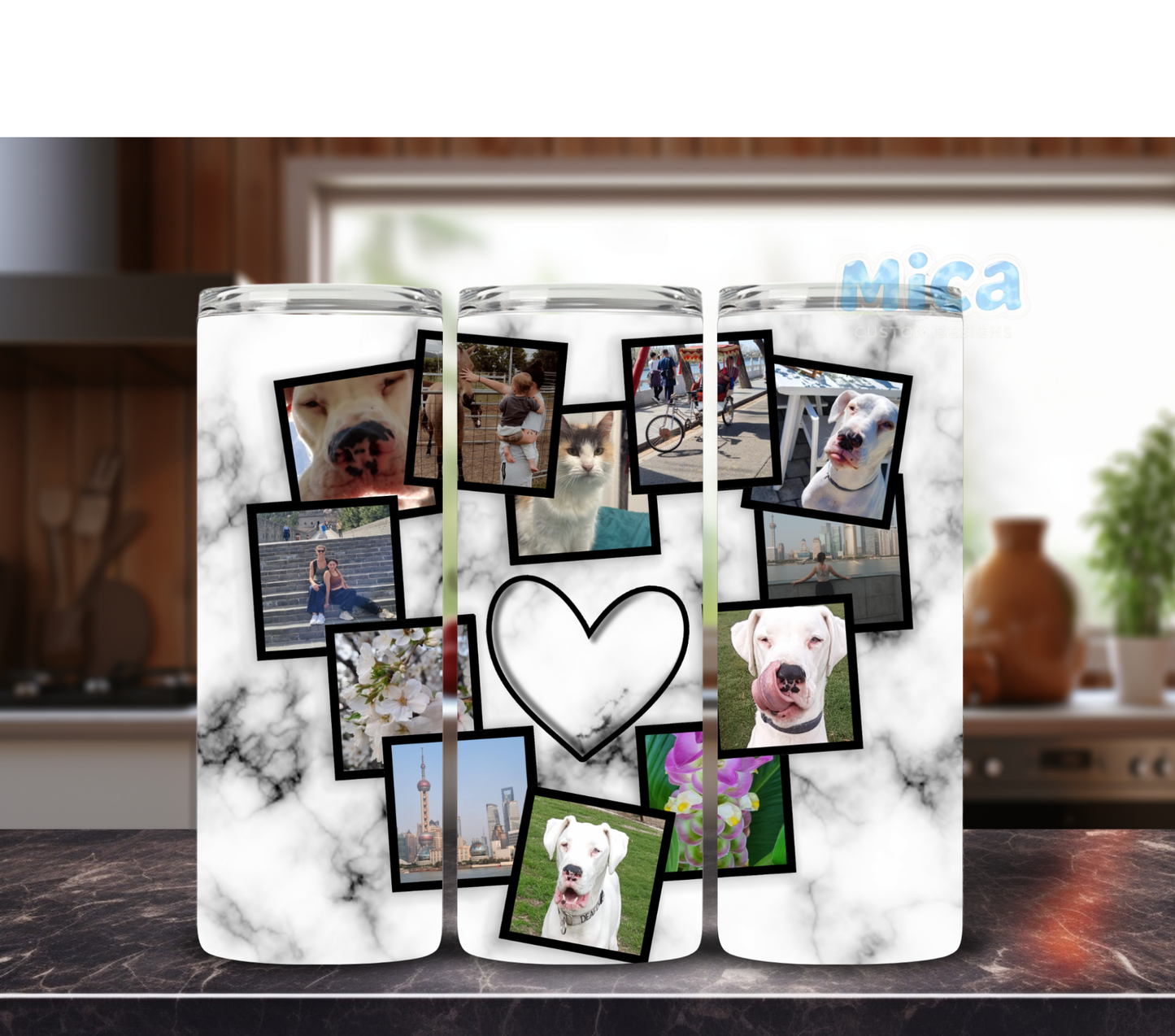 20z Custom Photo Tumbler - Choose your frame.