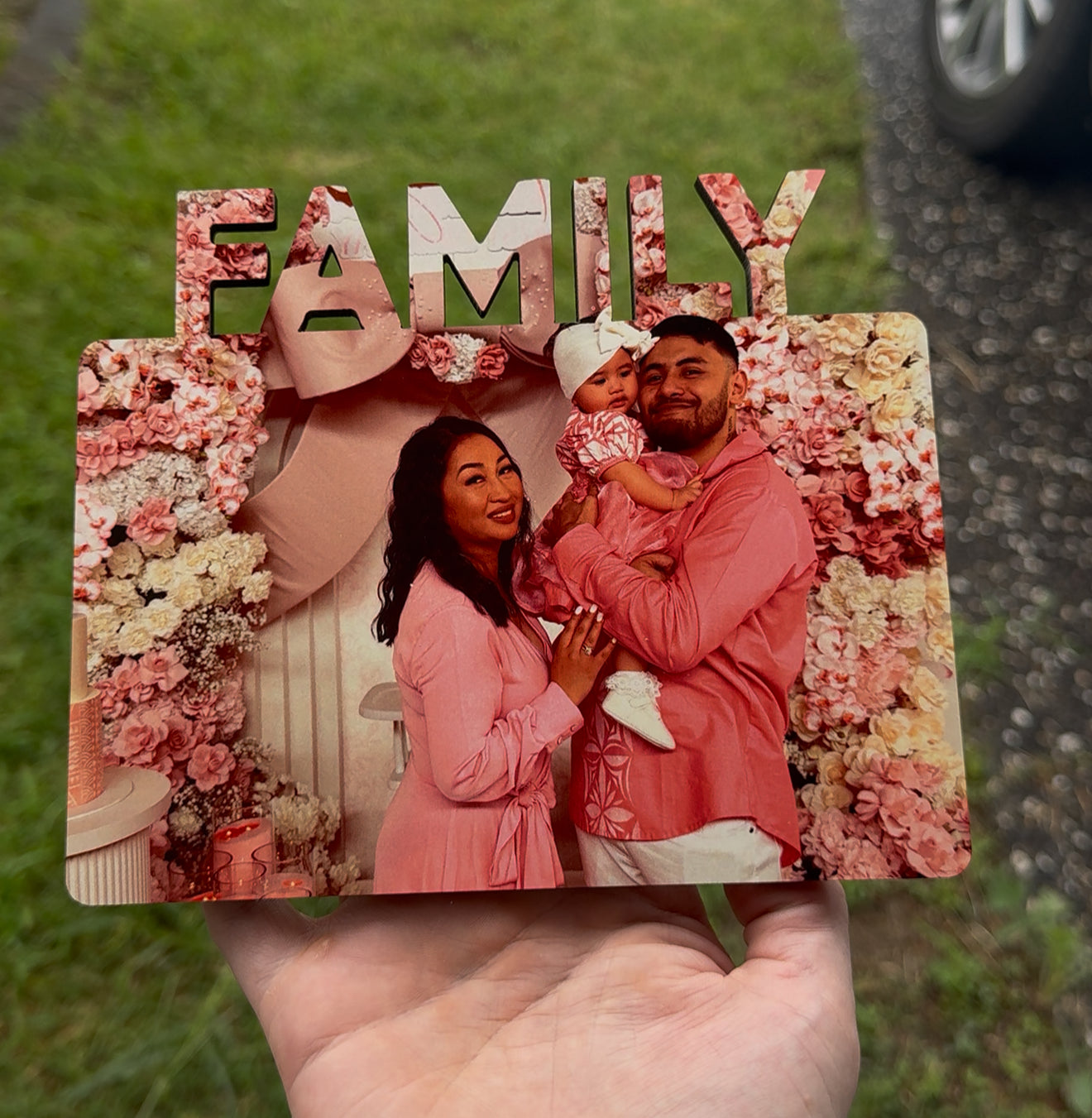 Custom Family MDF Gloss Photo Frame Board