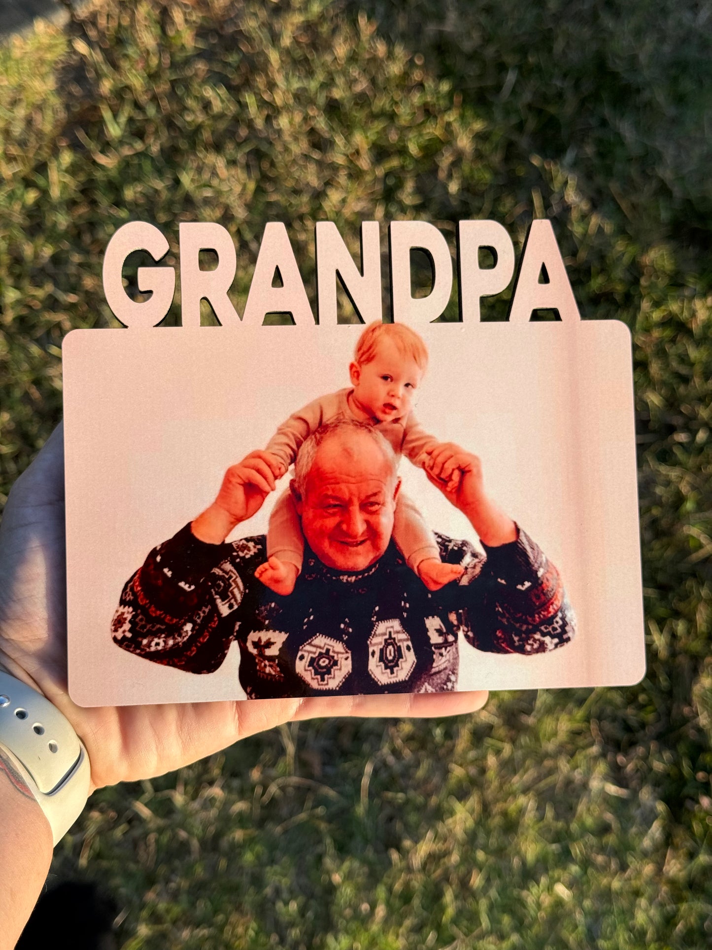 Custom Grandpa Photo Board