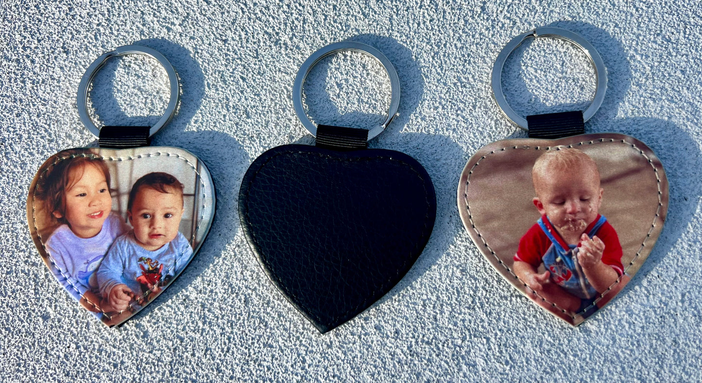 Personalised Leather Photo Keychains