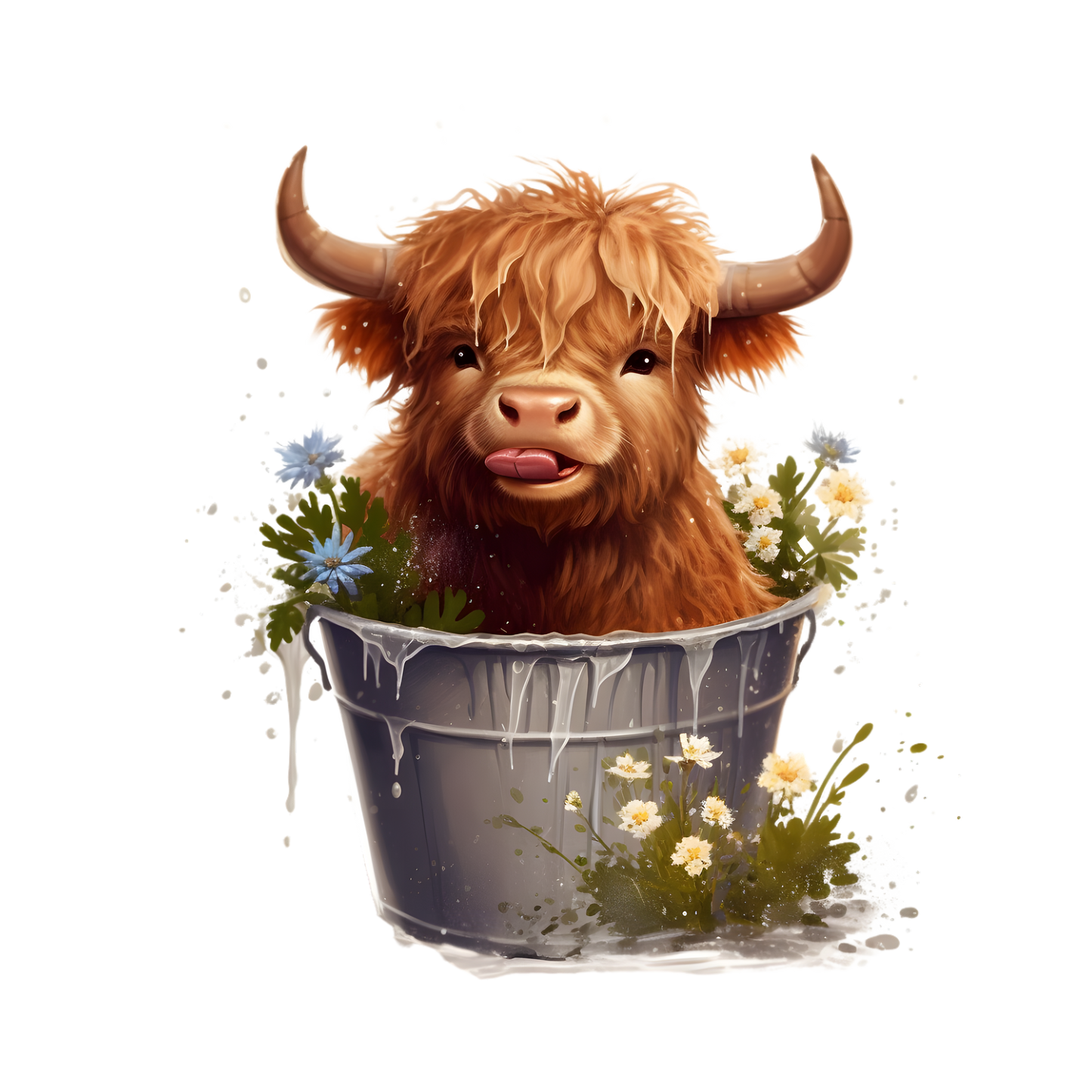 Cow In Bucket