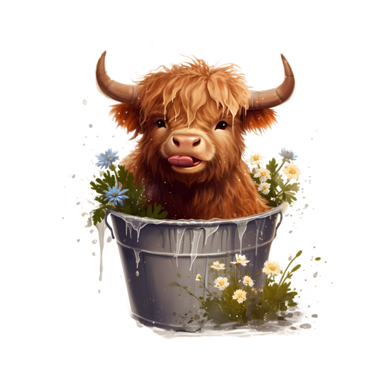 Cow In Bucket