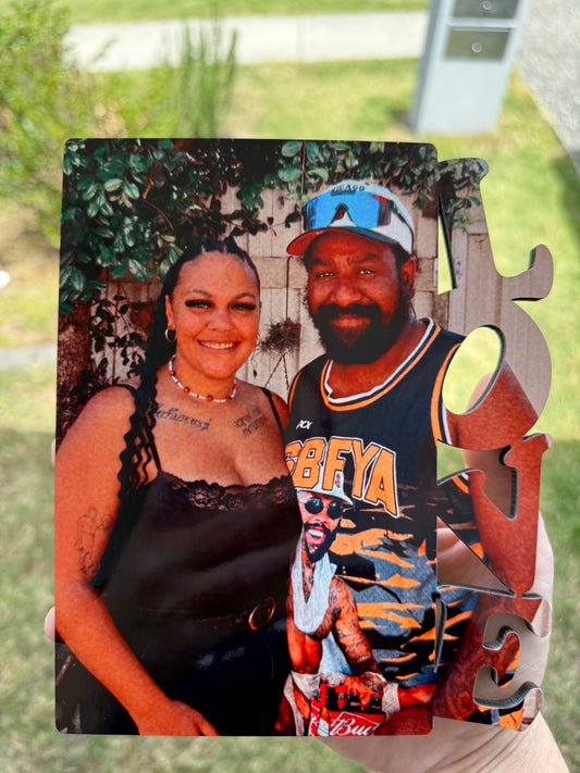 Custom "Love" MDF Gloss Photo Frame Board