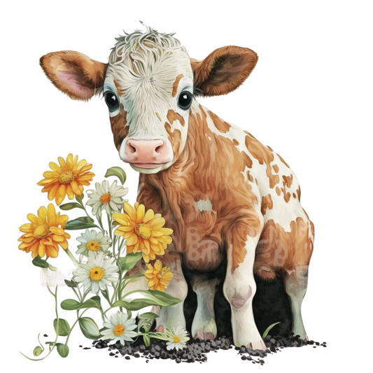 Brown And White Cow