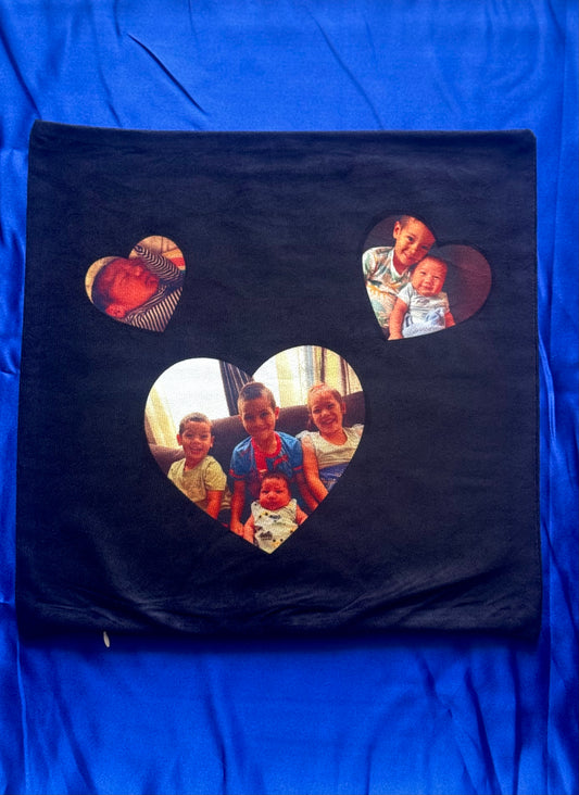 3 Hearts - Custom Photo Pillowcases